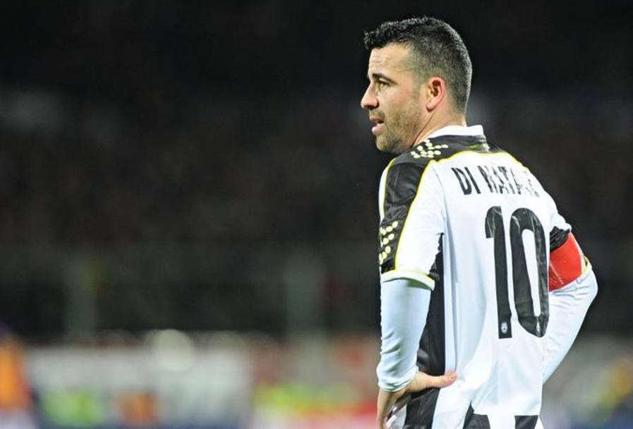 Il capitano dell&#39;Udinese non riesce a capacitarsi, quanta sfortuna nel finale di primo tempo per i bianconeri, ma anche un grande Neto. Ansa